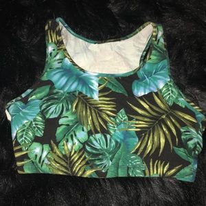 Leaf Print Crop Tank
